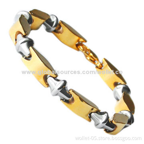 Fashion Jewelry Chain, Made of IP Gold 316L Stainless Steel, High-polished